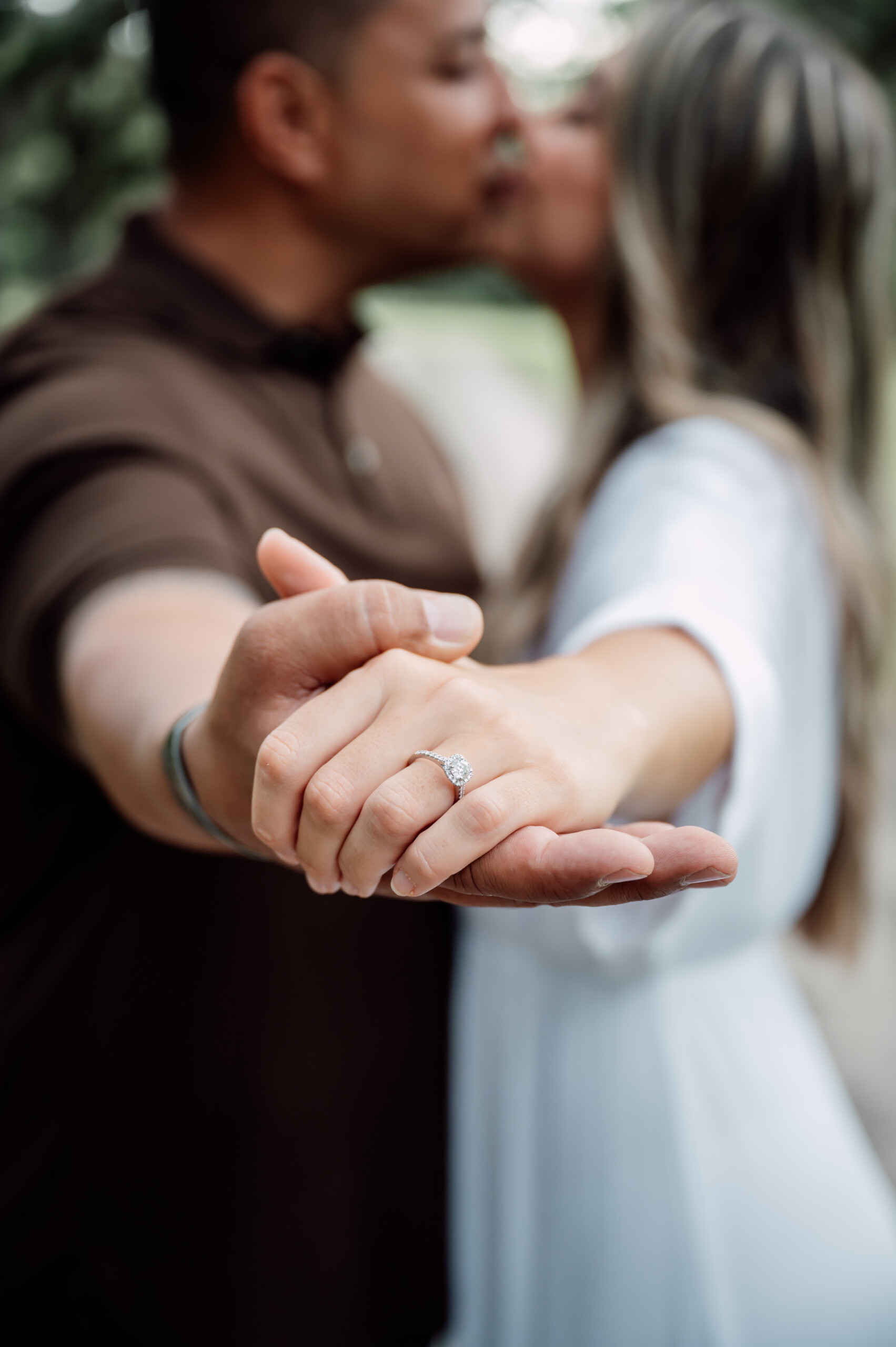 Showing off engagement ring from Proposal 